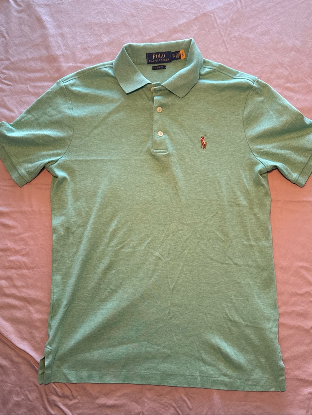 Polo by Ralph Lauren Men's Mint Green Short-Sleeve Polo